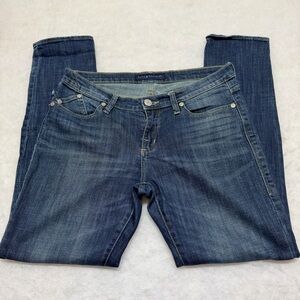 Rock & Republic Jeans Women's 12 Medium Berlin Straight Dark Wash Denim Pants